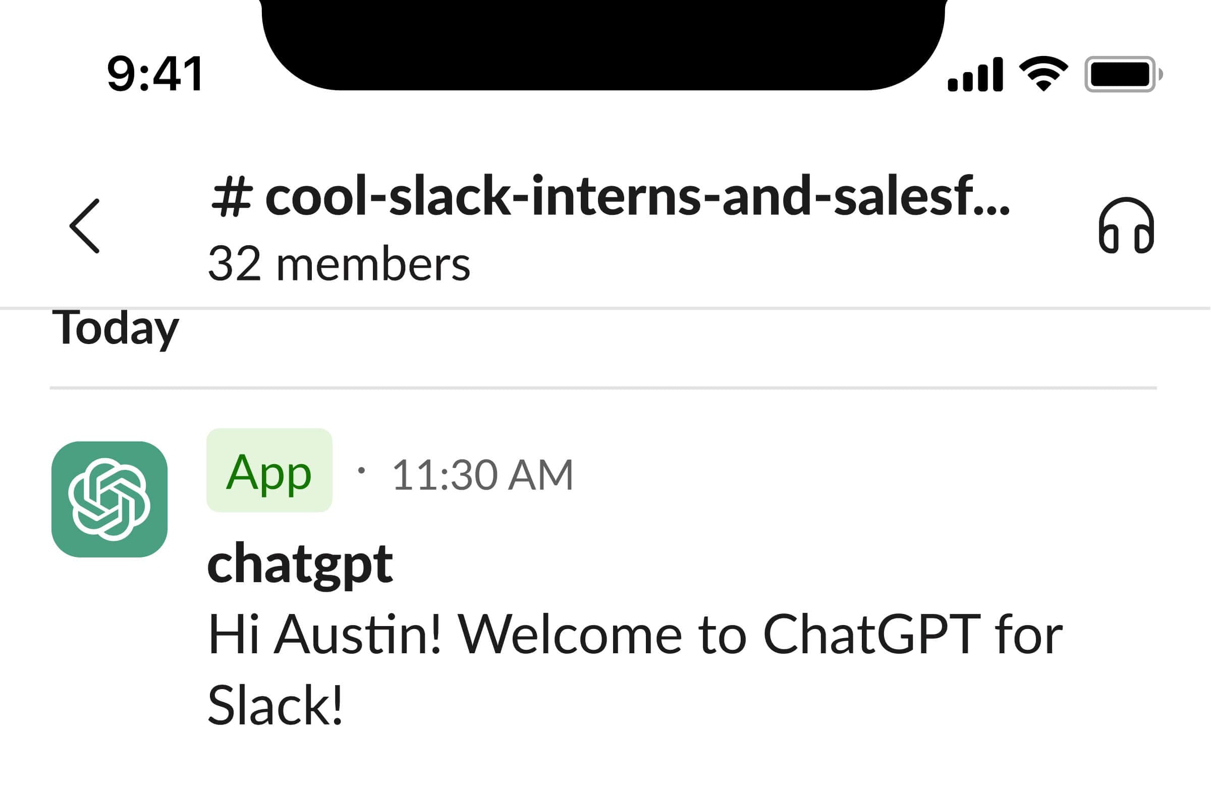 Automated Slack message mobile iteration