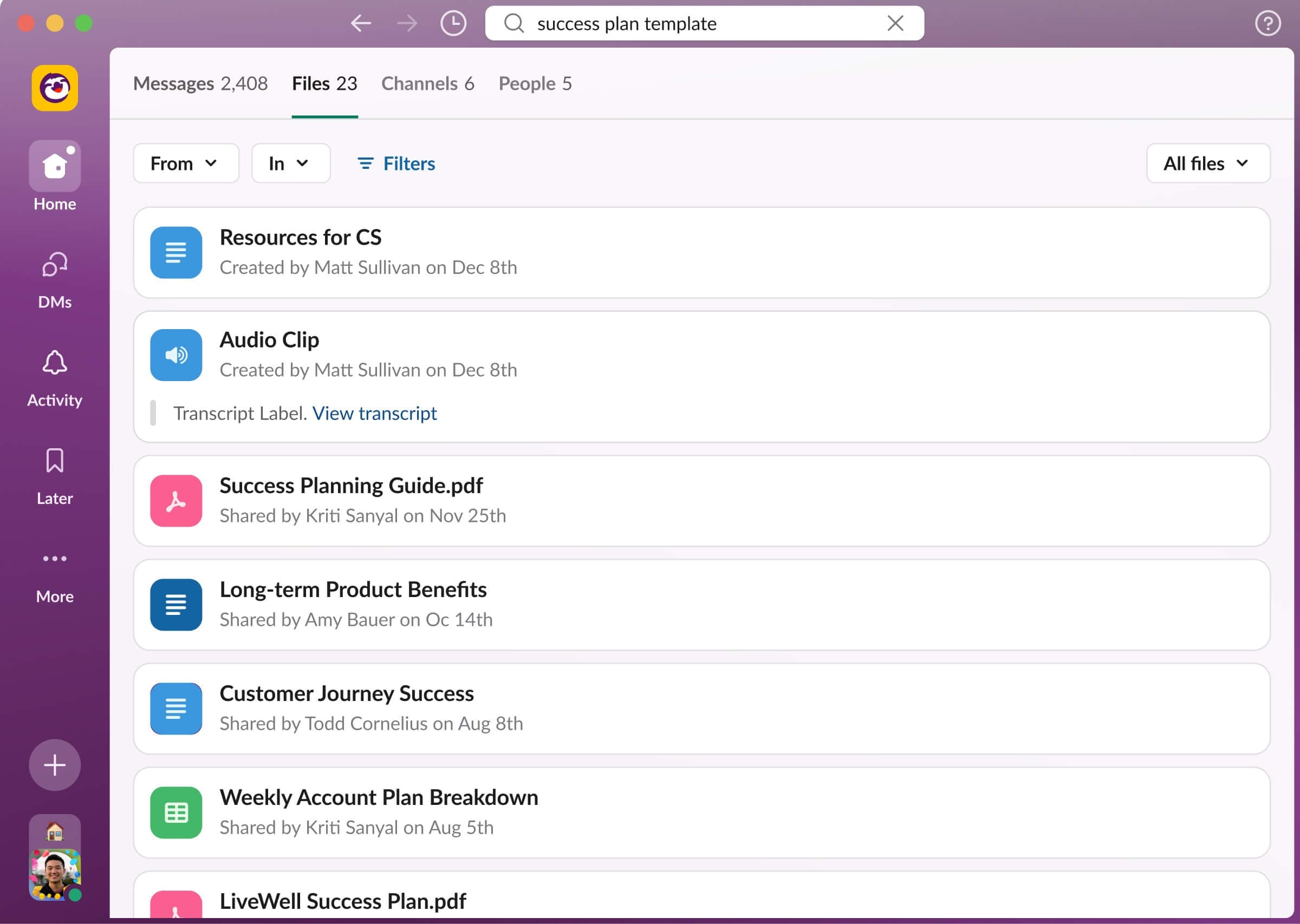 Updated Slack audio clip design