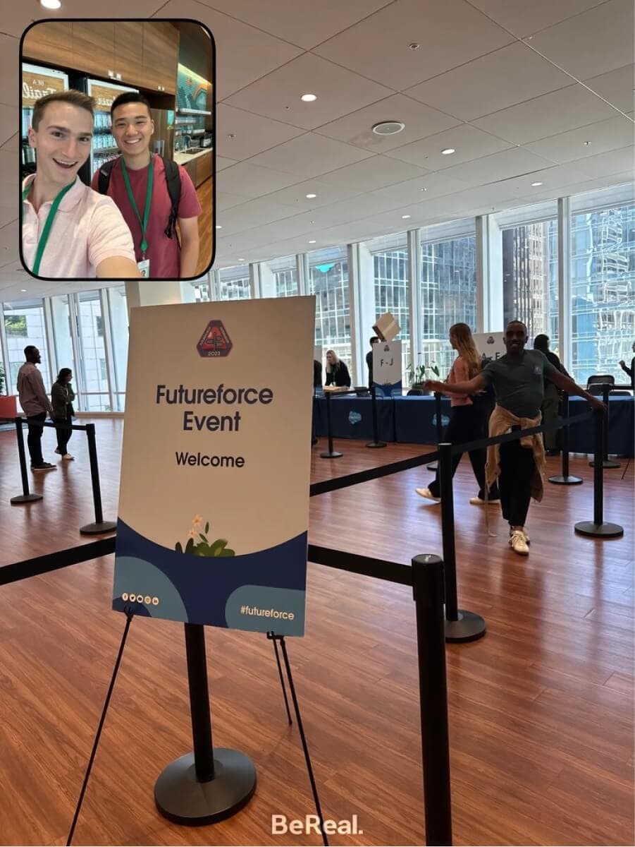 Photo from week 1 of Austin's Slack internship