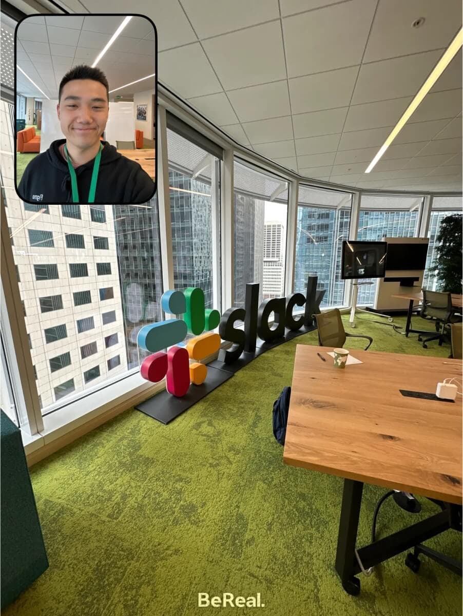Photo from week 1 of Austin's Slack internship