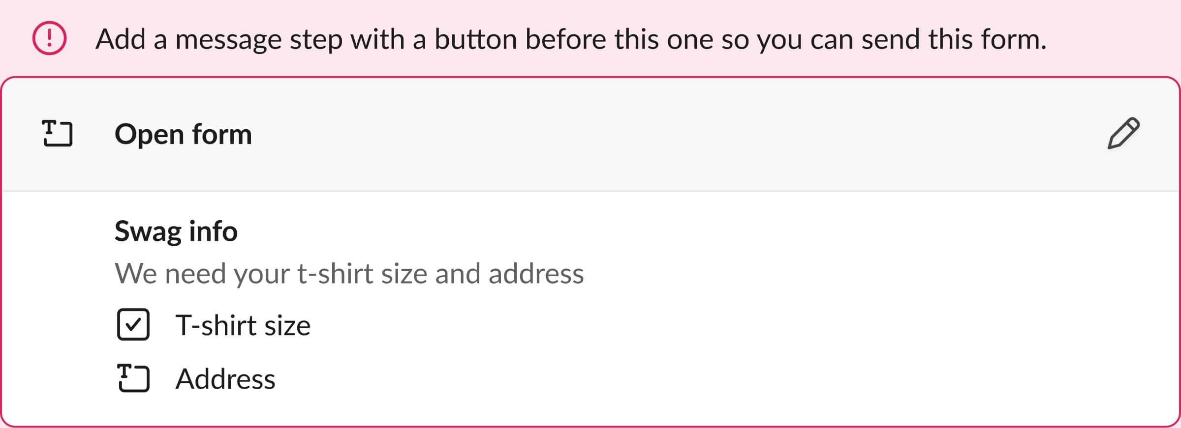 Workflow Builder trigger error